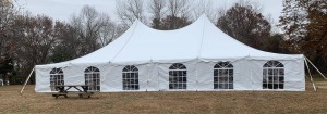 Tents shown are rented with sides