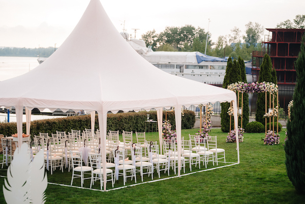 tent rental guide image showing canopy and chairs.